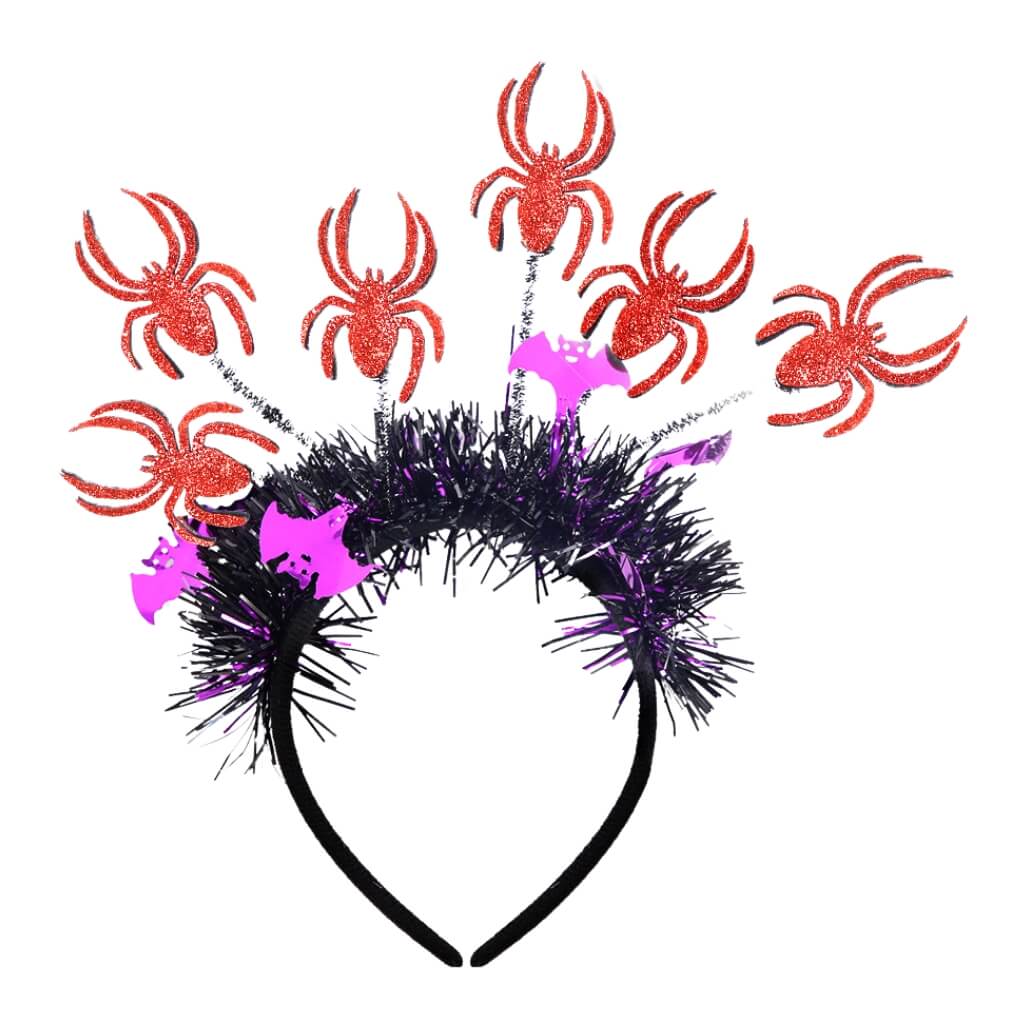 Glitter Red Spider Foil Tinsel Headband halloween hair costumes accessories