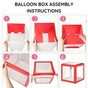 Red Balloon Cube Box with Letter A to Z assembly instructions manuals