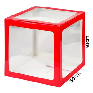 Red Balloon Cube Box with Letter A to Z dimensions