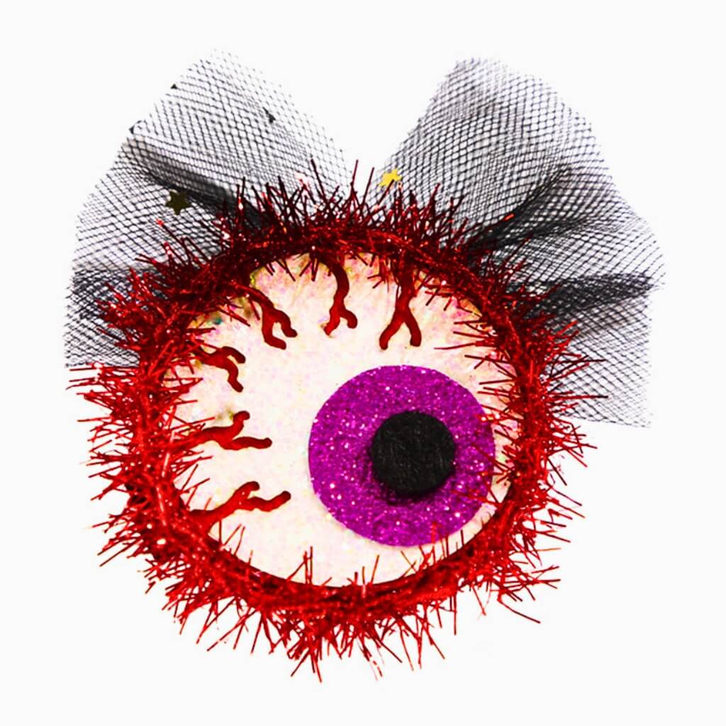 Red Vein Eyeball Tinsel Hair Clip halloween hair costumes accessories