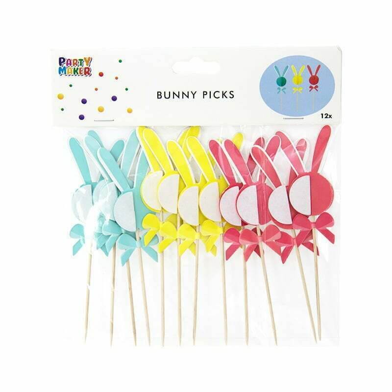 Bunny Rabbit Honeycomb Cupcake Picks 12 Pack