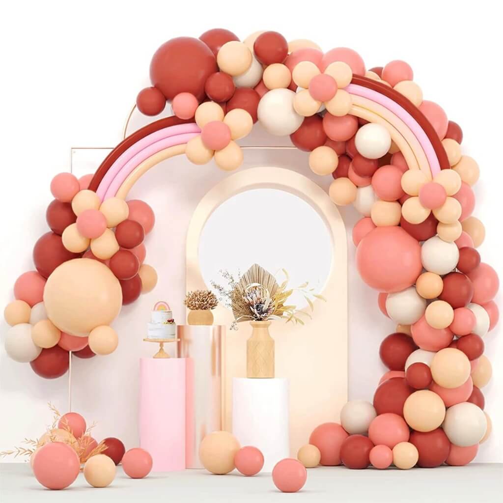 Retro Party Balloon Garland DIY Kit 176pk