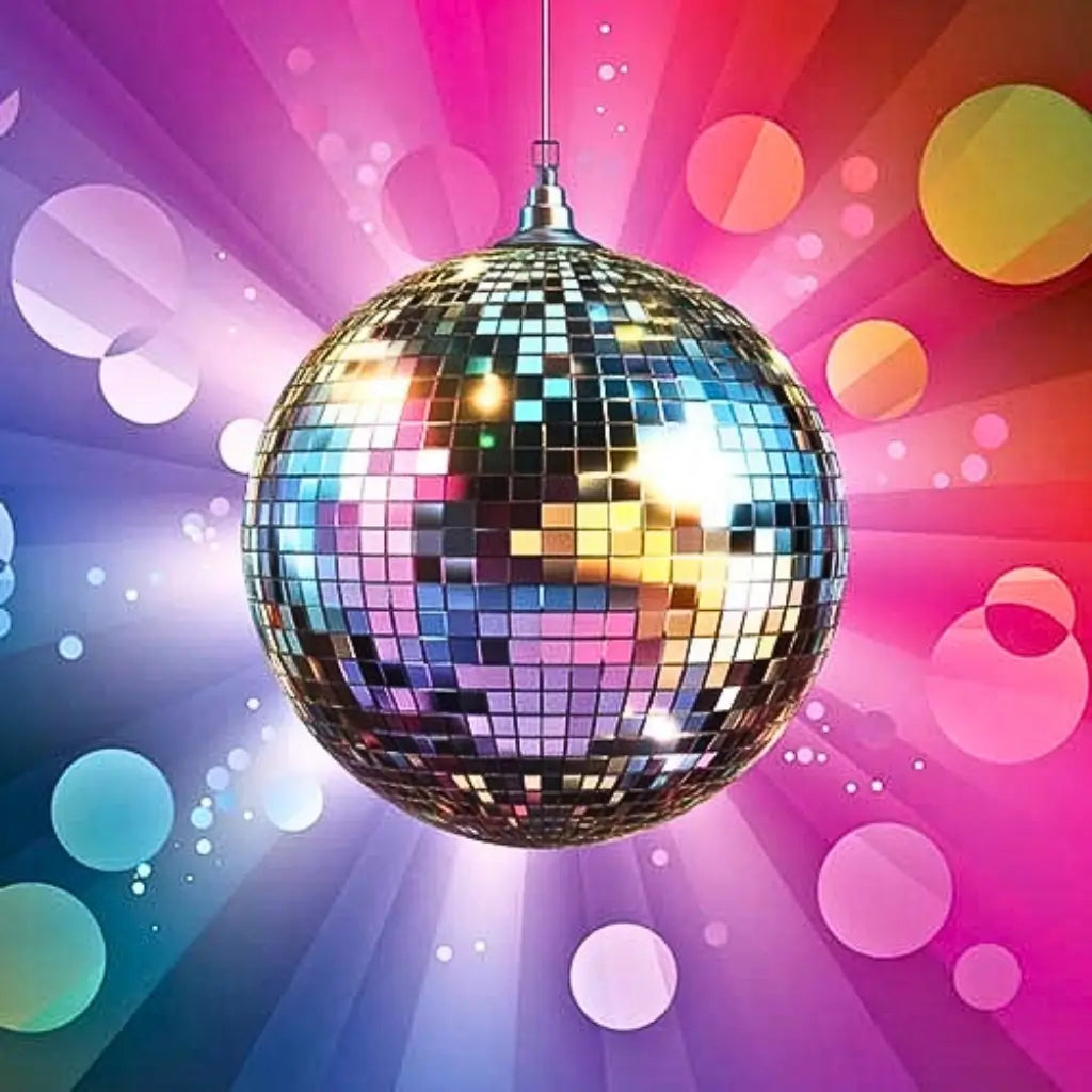 Disco party napkins with disco ball design