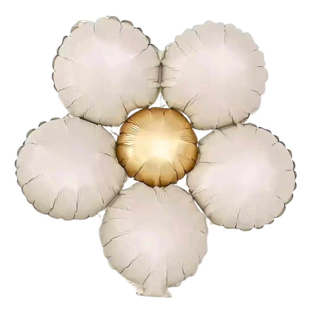 Retro Five-Petal Daisy Flower Foil Balloon