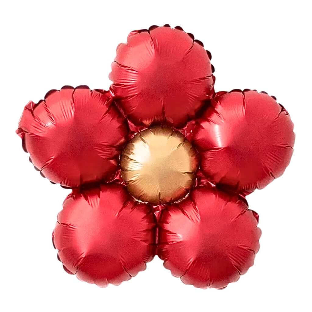 Retro Five-Petal Daisy Flower Foil Balloon