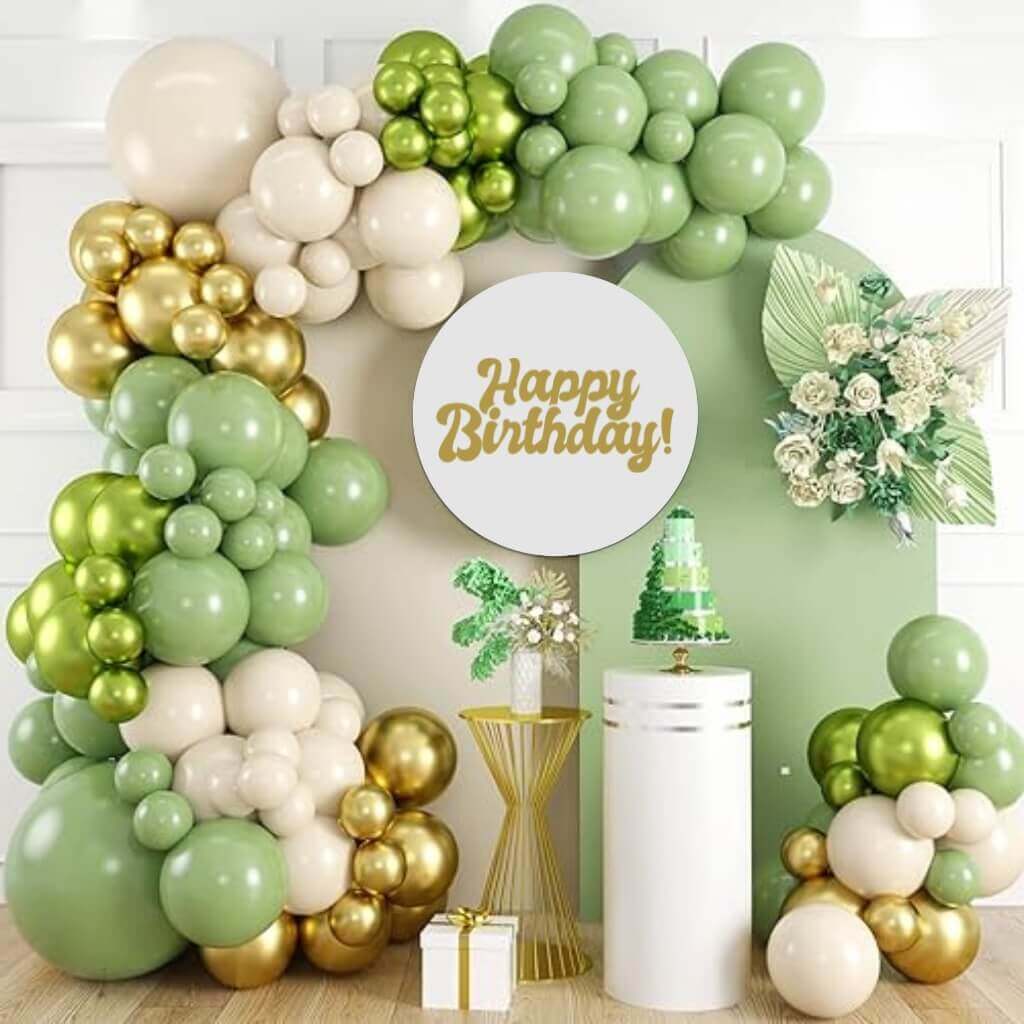 Pack of 101 Golden Olive Dreams Balloon Garland kit diy