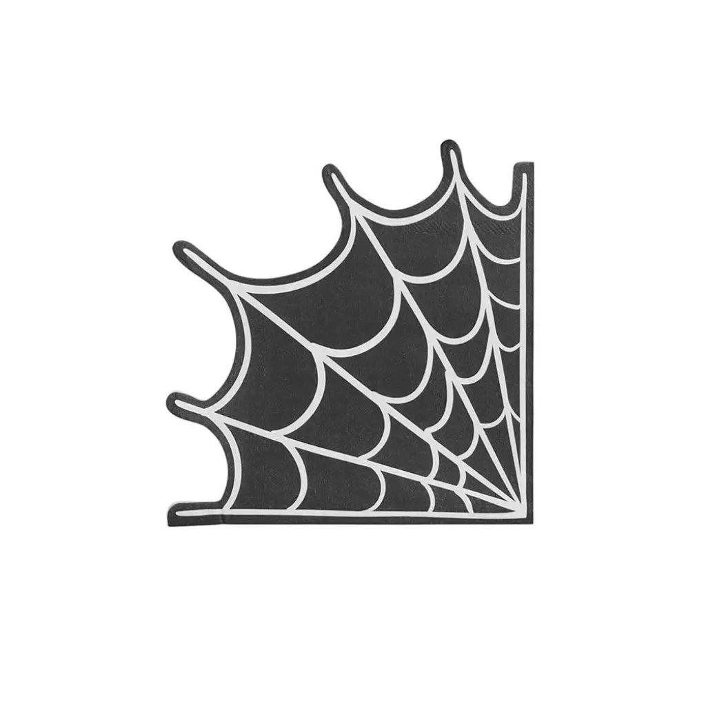 Disposable Retro Halloween spiderweb serviettes