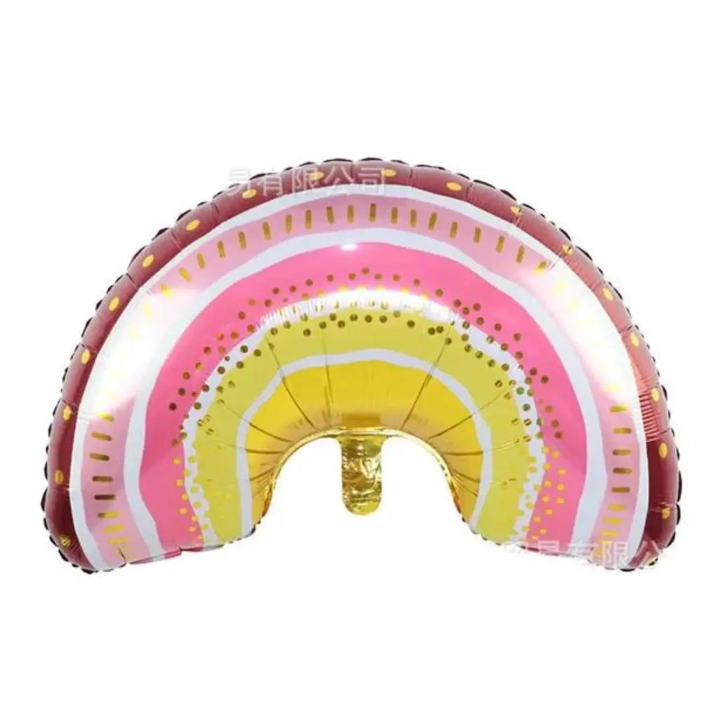 Jumbo Retro Rainbow Shaped Foil Balloon