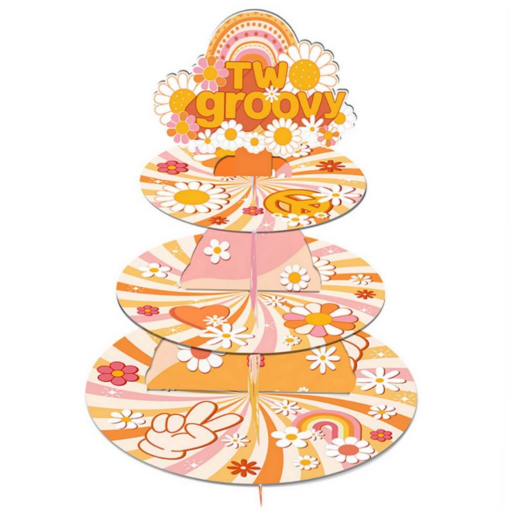 Retro Two Groovy 3 Tier Cake Stand