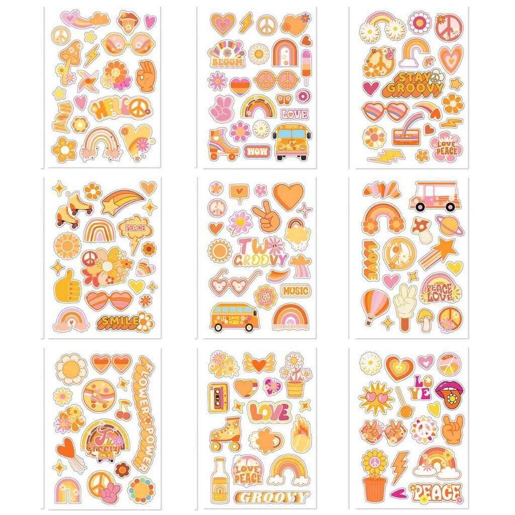 Packing Sticker Groovy Online Party Supplies / Products / 2nd Birthday / Retro Two Groovy ...