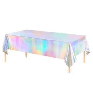 rectangular Iridescent Holographic foil Tablecloth