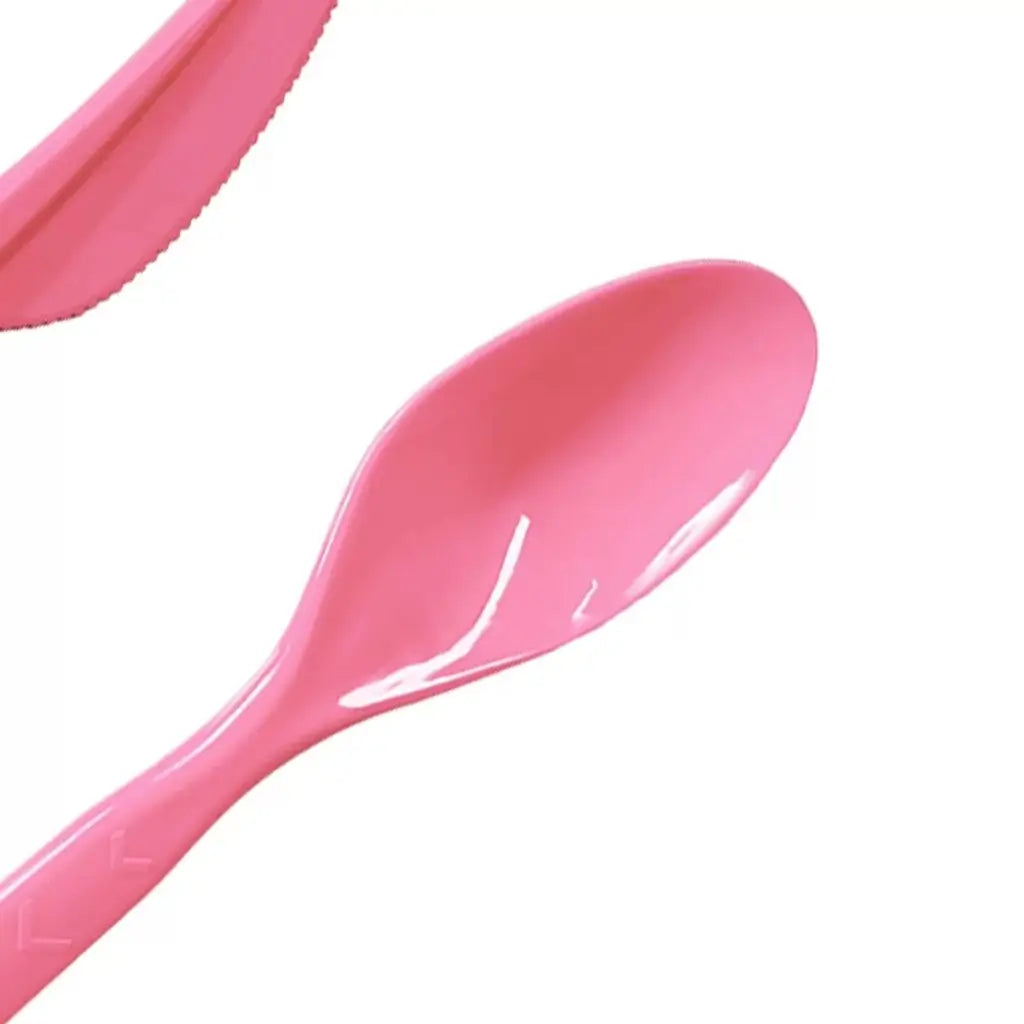 Reusable Pink Plastic Cutlery Set 18pk