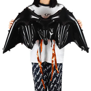 Reversible Black & Orange Halloween Bat Wings Foil Balloon