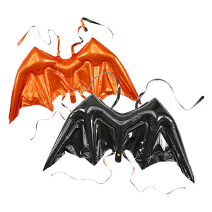 Reversible Black & Orange Halloween Bat Wings Foil Balloon