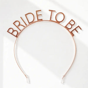 Rose Gold 'BRIDE TO BE' Metal Headband