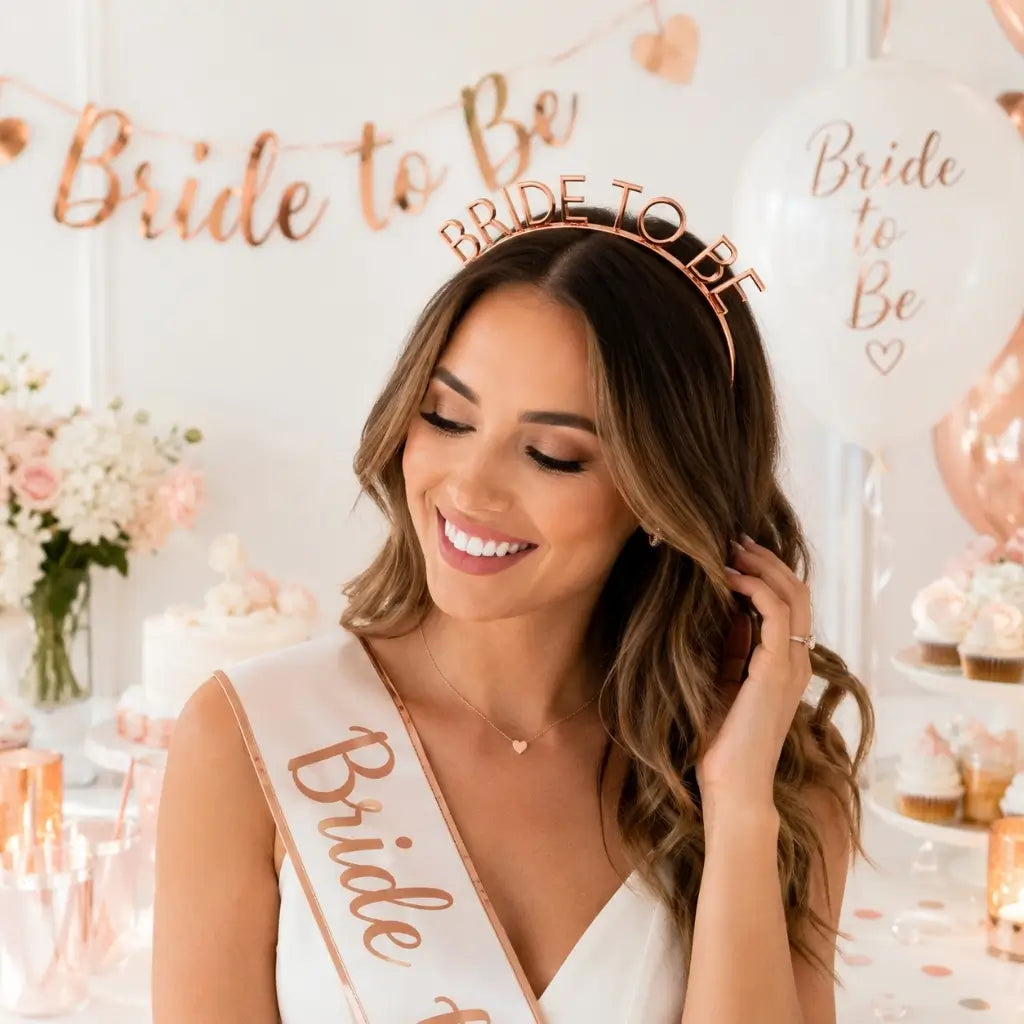 Rose Gold 'BRIDE TO BE' Metal Headband