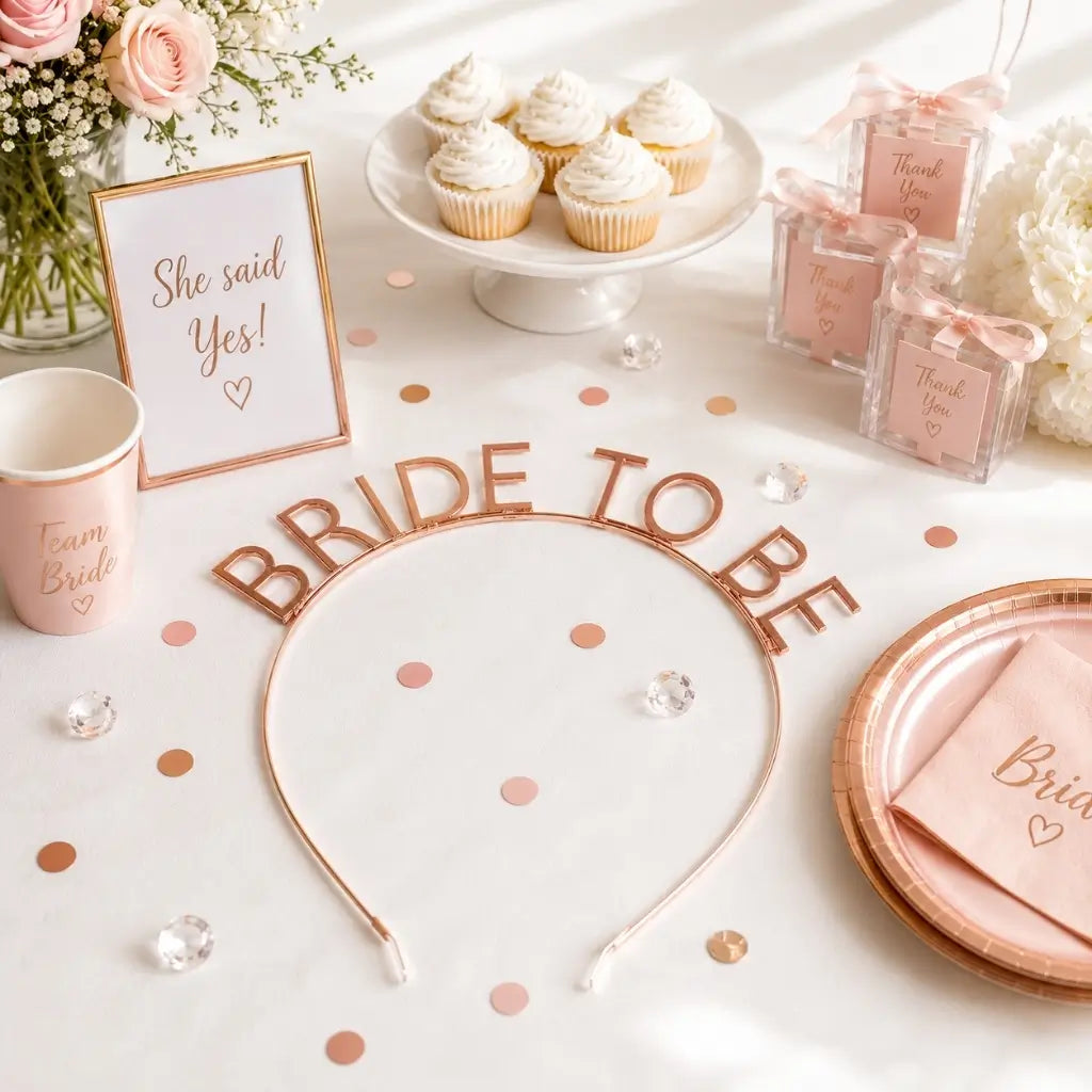 Rose Gold 'BRIDE TO BE' Metal Headband