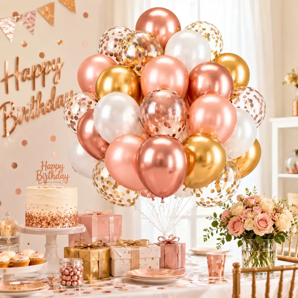 Rose gold balloon bouquet kit
