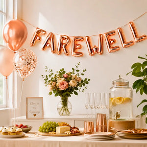 16-inch Rose Gold FAREWELL Foil Balloon Banner