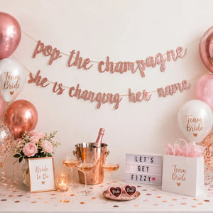 Rose Gold 'Pop The Champagne She Is Changing Her Name' Banner