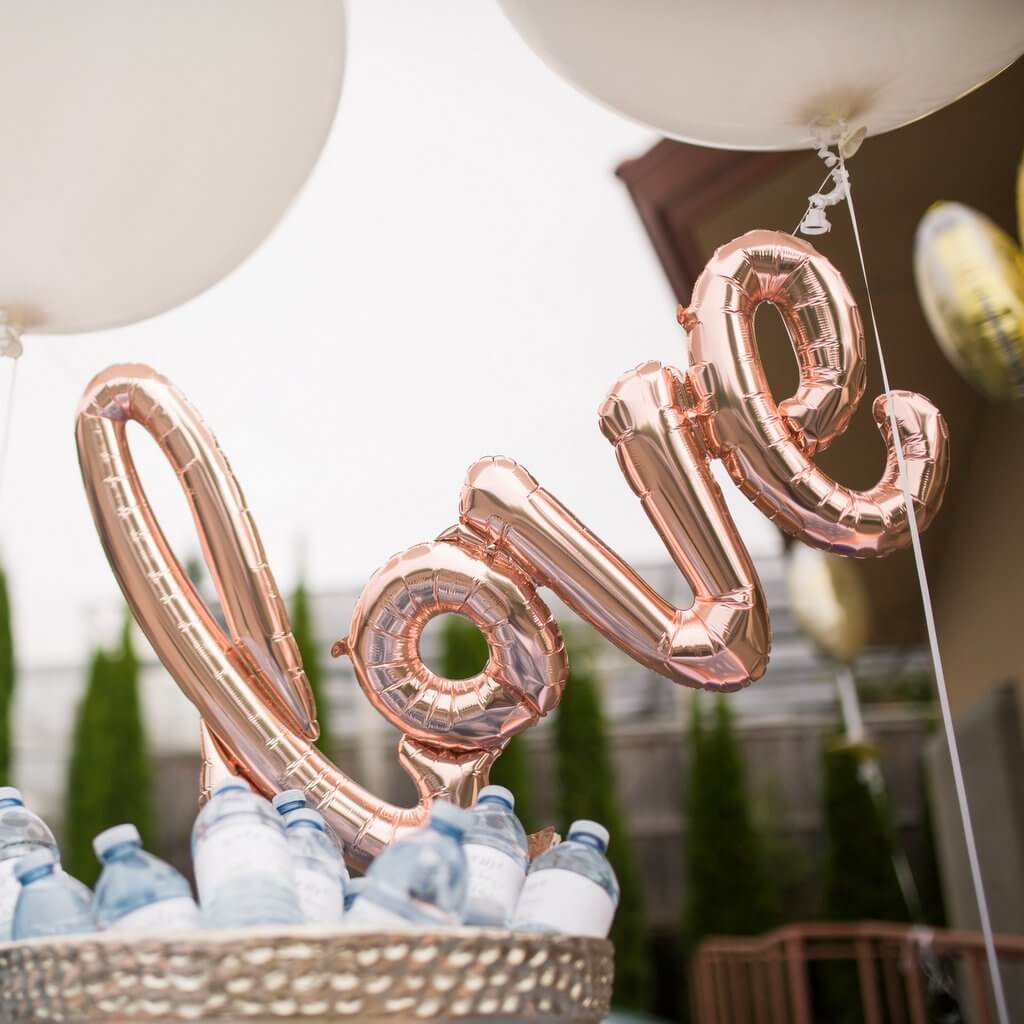 16" Online Party Supplies Rose Gold BRIDE Bridal Shower Wedding Balloon Banner