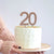 Acrylic Rose Gold Mirror Number 20 Cake Topper happy 20th birthday cake decorations