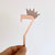 Acrylic Rose Gold Mirror Number 7 Rhinestone Crown Cupcake Topper