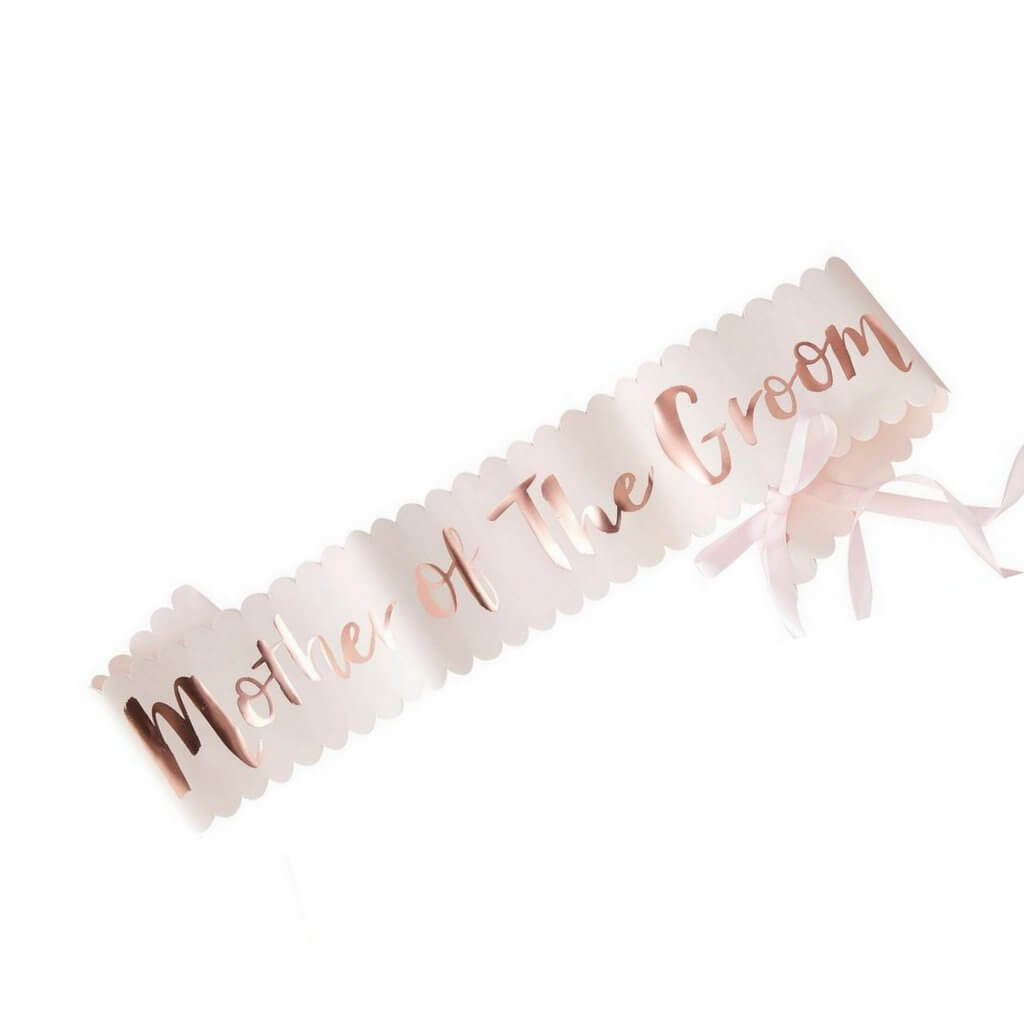 Rose Gold 'Mother Of The Groom sash  bridal outfit accessory