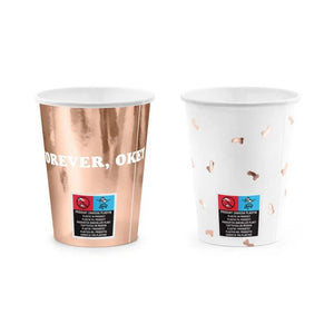 Naughty hens night rose gold disposable tableware cups