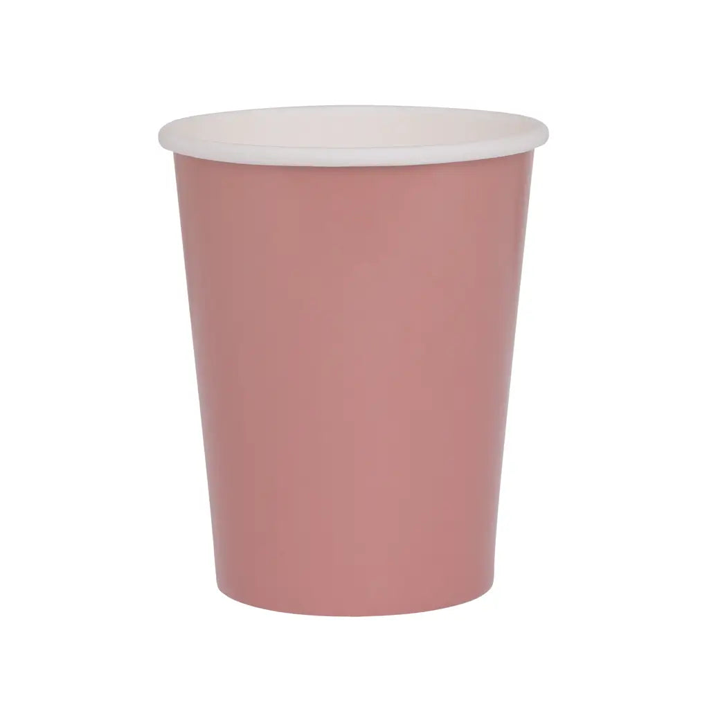 Rose pink paper cups 260ml 20 pack