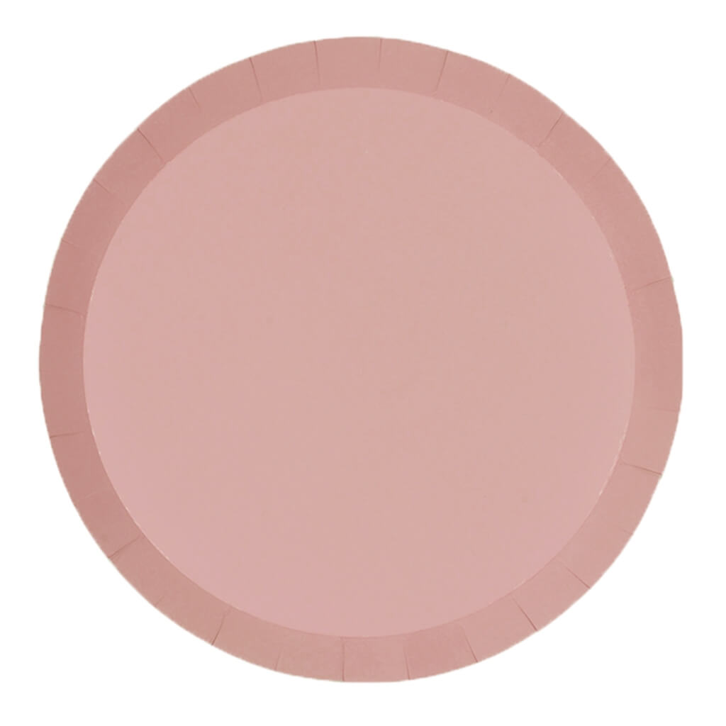 Rose Pink Round Paper Banquet Plates 10.5inch 20pk