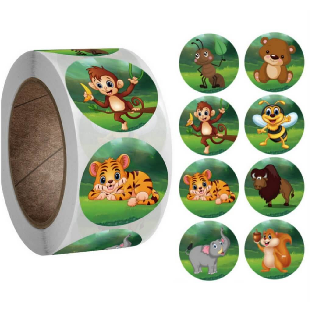 Jungle Animal Stickers for Kids 50 Pack