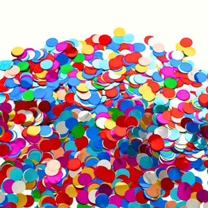 Round Rainbow Foil Confetti 20g