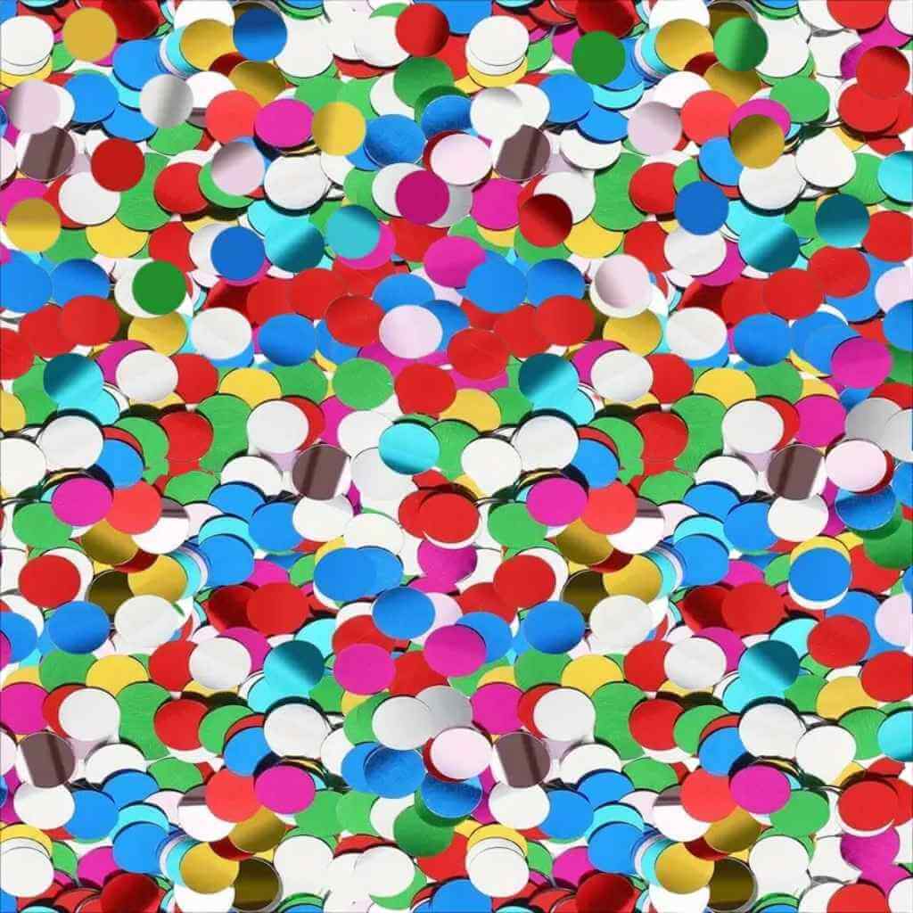 Round Rainbow Foil Confetti 20g