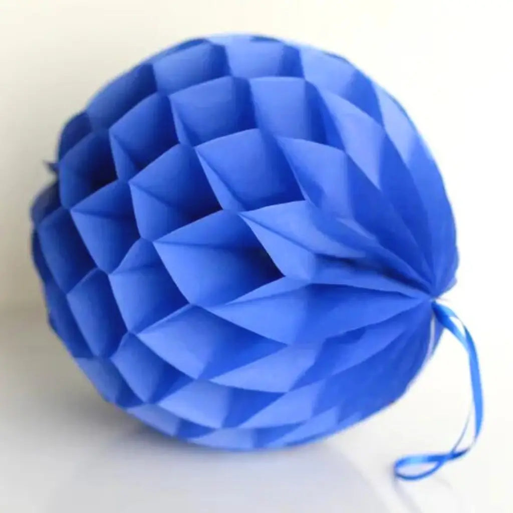 Royal Blue Paper Honeycomb Ball - 4 Sizes