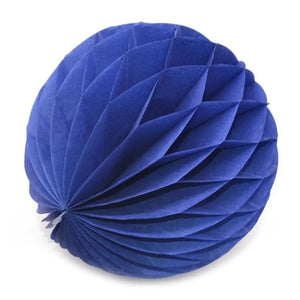 Royal Blue Paper Honeycomb Ball - 4 Sizes