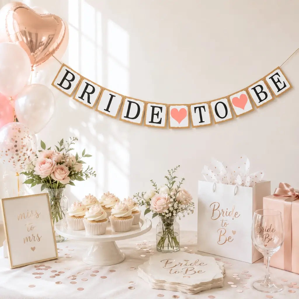Bride To Be Rustic Paper Banner