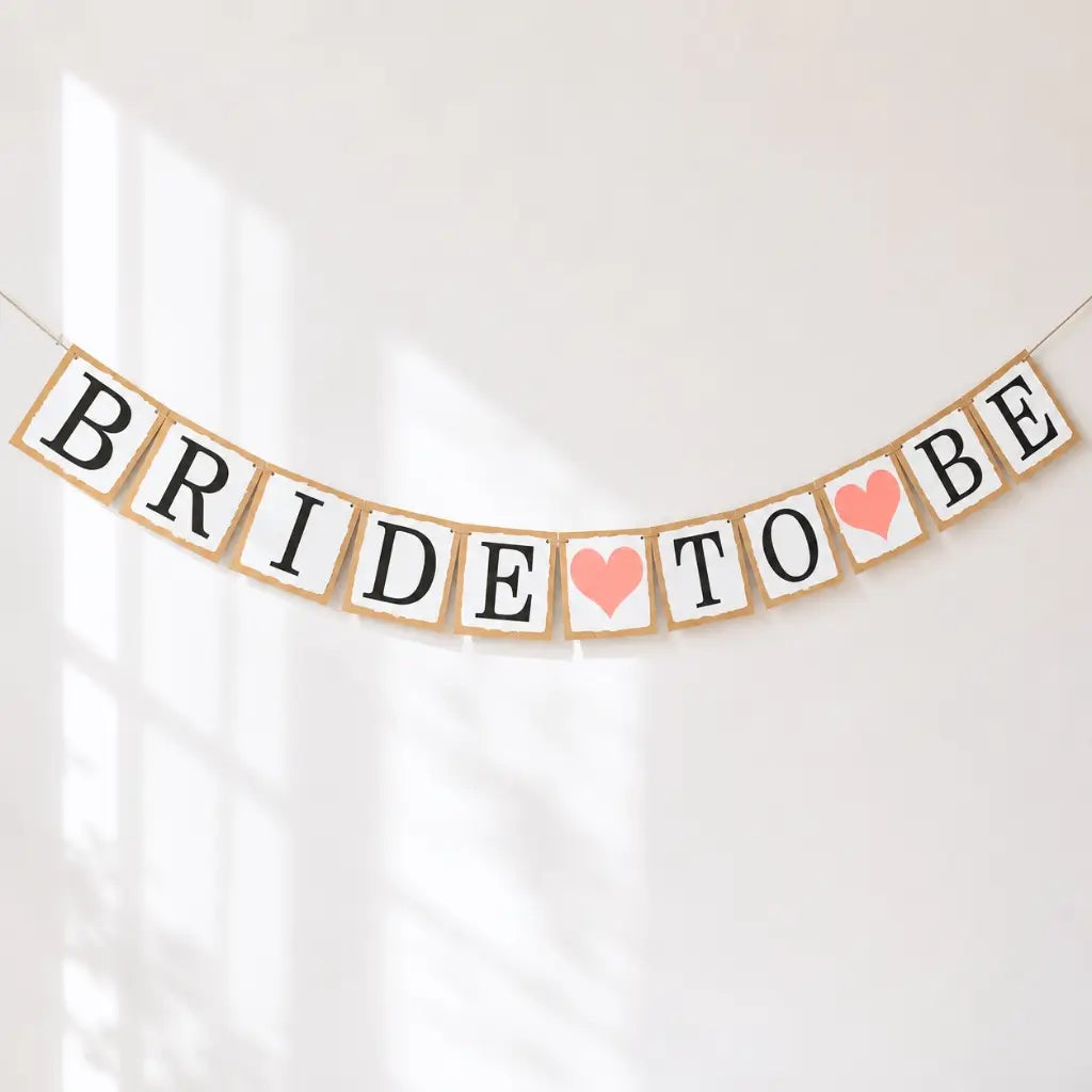 Bride To Be Rustic Paper Banner