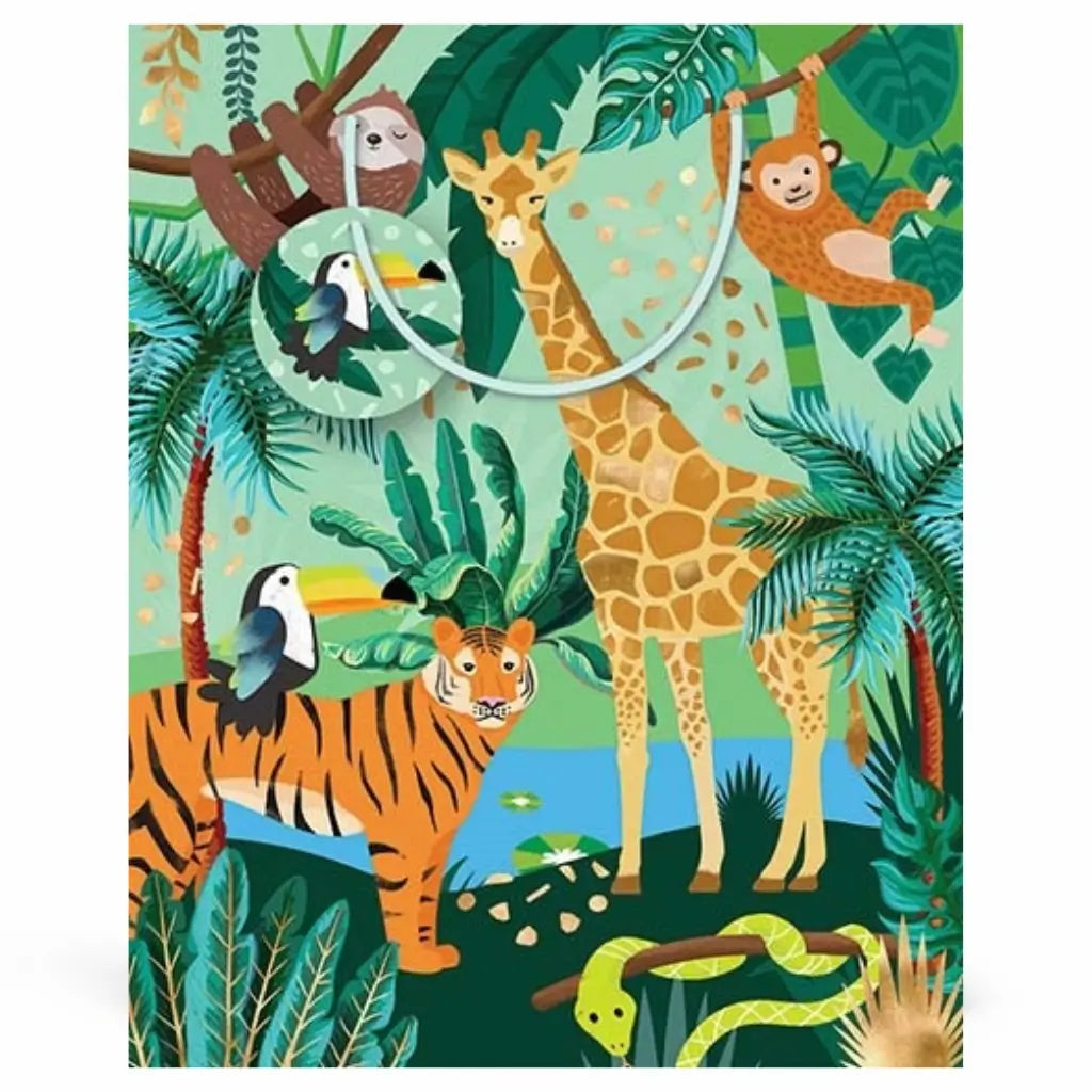 Jungle animal large gift bag safari theme