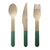 Sage Green Wooden Cutlery Set 30pk