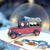 Santa Driving Vintage Red Car with Xmas Presents 3D Pop Up Greeting Card for children