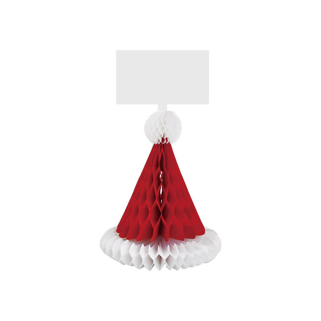 Santa Claus Hat Honeycomb Place Cards 4pk