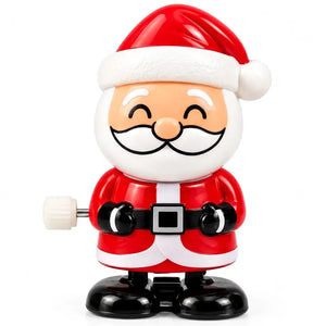 Santa Claus mechanical wind-up walking toy with a side key