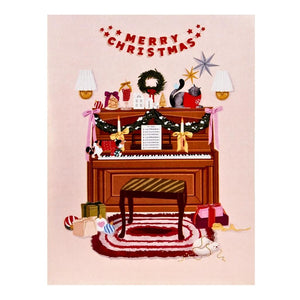 Singing Santa Merry Christmas Medley with His Best Friends – Dog &amp; Cat 3D Pop-Up Greeting Card