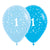 30cm Age 1 Fashion Blue & Royal Blue Latex Balloons 6pk