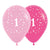 Pink 30cm Age 1 Latex Balloons 6 Pack