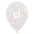 Age 13 Crystal Clear Latex Balloons 30cm 25 Pack