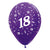 Metallic Purple Age 18 Latex Balloons 30cm 25 Pack