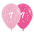 Pink 30cm Age 7 Latex Balloons 6 Pack