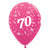 Sempertex 30cm Age 70 Metallic Fuchsia Latex Balloons 6 Pack